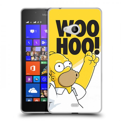 Дизайнерский пластиковый чехол для Microsoft Lumia 540 Симпсоны