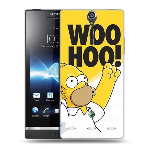 Дизайнерский пластиковый чехол для Sony Xperia S Симпсоны