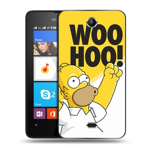 Дизайнерский силиконовый чехол для Microsoft Lumia 430 Dual SIM Симпсоны