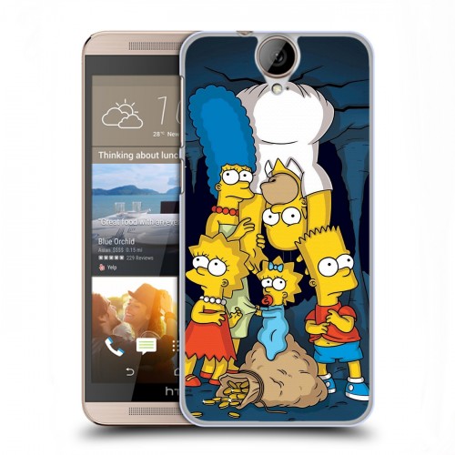 Дизайнерский пластиковый чехол для HTC One E9+ Симпсоны
