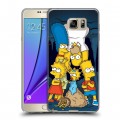 Дизайнерский пластиковый чехол для Samsung Galaxy Note 5 Симпсоны