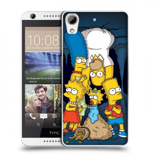 Дизайнерский пластиковый чехол для HTC Desire 626 Симпсоны