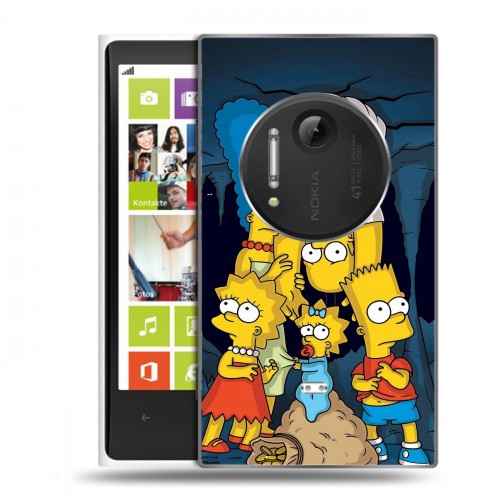 Дизайнерский пластиковый чехол для Nokia Lumia 1020 Симпсоны