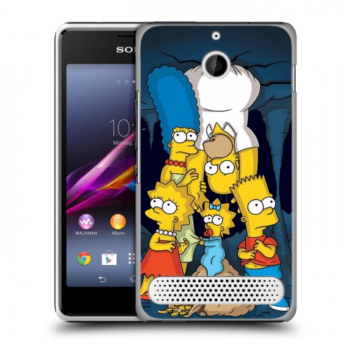 Дизайнерский силиконовый чехол для Sony Xperia E1 Симпсоны