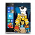 Дизайнерский пластиковый чехол для Microsoft Lumia 435 Симпсоны