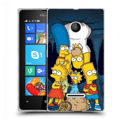 Дизайнерский пластиковый чехол для Microsoft Lumia 435 Симпсоны