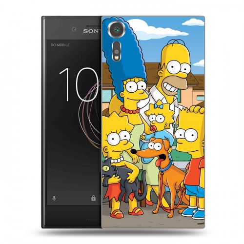 Дизайнерский пластиковый чехол для Sony Xperia XZs Симпсоны