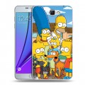 Дизайнерский пластиковый чехол для Samsung Galaxy Note 2 Симпсоны