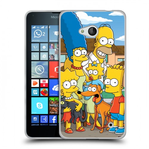 Дизайнерский пластиковый чехол для Microsoft Lumia 640 Симпсоны