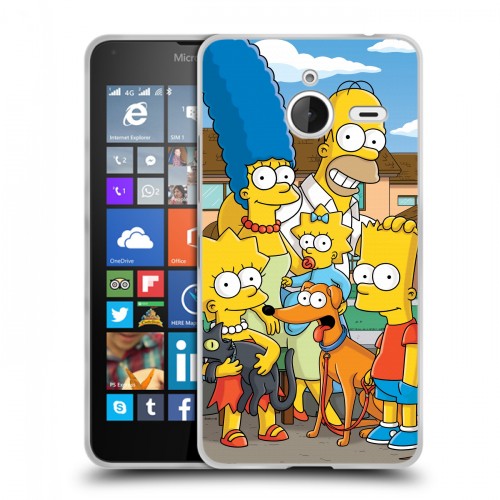 Дизайнерский пластиковый чехол для Microsoft Lumia 640 XL Симпсоны