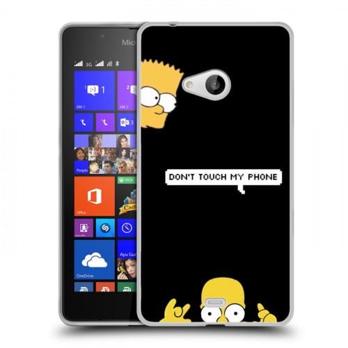 Дизайнерский пластиковый чехол для Microsoft Lumia 540 Симпсоны