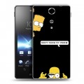 Дизайнерский пластиковый чехол для Sony Xperia TX Симпсоны