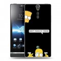 Дизайнерский пластиковый чехол для Sony Xperia S Симпсоны