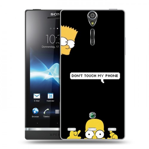 Дизайнерский пластиковый чехол для Sony Xperia S Симпсоны