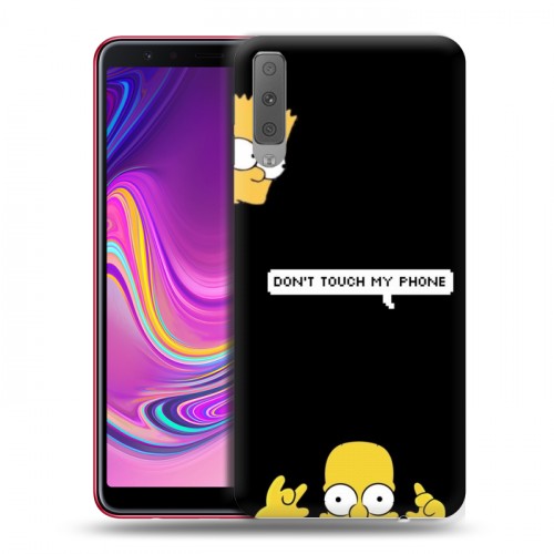 Дизайнерский силиконовый с усиленными углами чехол для Samsung Galaxy A7 (2018) Симпсоны