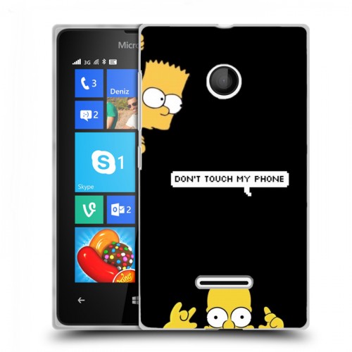 Дизайнерский пластиковый чехол для Microsoft Lumia 435 Симпсоны