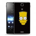 Дизайнерский пластиковый чехол для Sony Xperia TX Симпсоны