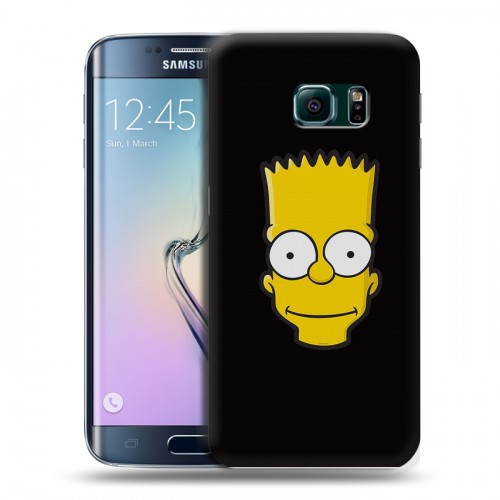 Дизайнерский пластиковый чехол для Samsung Galaxy S6 Edge Симпсоны