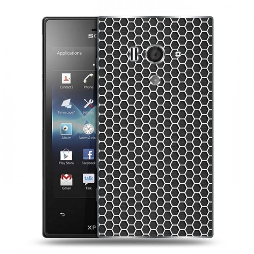 Дизайнерский пластиковый чехол для Sony Xperia acro S Абстракции Сетка