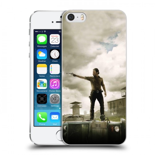 Дизайнерский пластиковый чехол для Iphone 5s ходячие мертвецы
