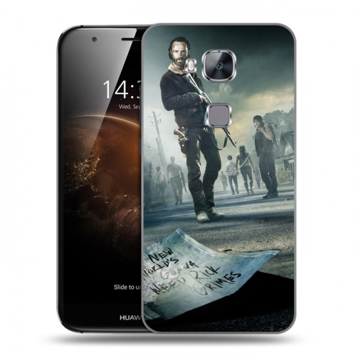 Дизайнерский силиконовый чехол для Huawei G8 ходячие мертвецы