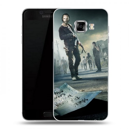 Дизайнерский пластиковый чехол для Samsung Galaxy C5 ходячие мертвецы