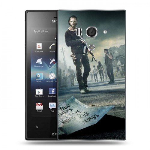 Дизайнерский пластиковый чехол для Sony Xperia acro S ходячие мертвецы