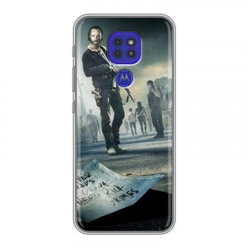 Дизайнерский силиконовый чехол для Motorola Moto G9 Play ходячие мертвецы