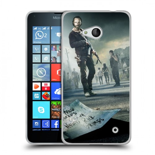 Дизайнерский пластиковый чехол для Microsoft Lumia 640 ходячие мертвецы