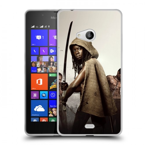 Дизайнерский пластиковый чехол для Microsoft Lumia 540 ходячие мертвецы