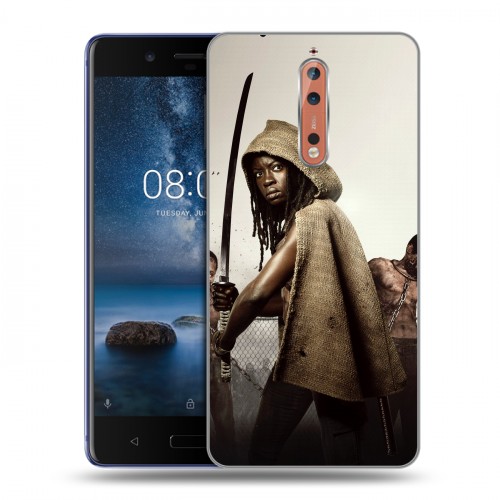 Дизайнерский пластиковый чехол для Nokia 8 ходячие мертвецы