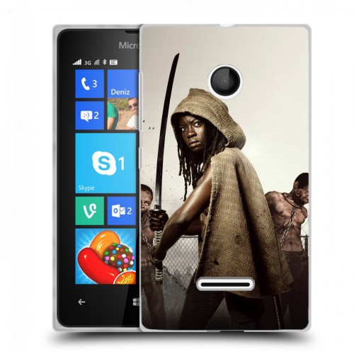 Дизайнерский пластиковый чехол для Microsoft Lumia 435 ходячие мертвецы
