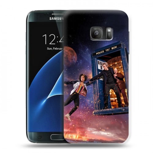 Дизайнерский силиконовый с усиленными углами чехол для Samsung Galaxy S7 Доктор Кто