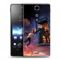 Дизайнерский пластиковый чехол для Sony Xperia TX Доктор Кто