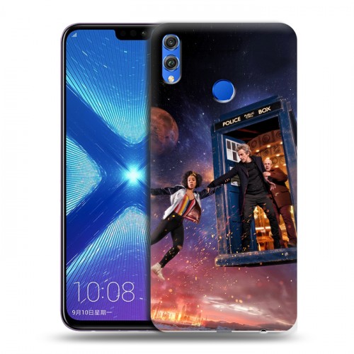 Дизайнерский силиконовый чехол для Huawei Honor 8X Доктор Кто