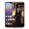 Дизайнерский силиконовый с усиленными углами чехол для Huawei P20 Pro Доктор Кто