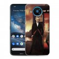 Дизайнерский силиконовый с усиленными углами чехол для Nokia 8.3 Доктор Кто