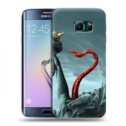 Дизайнерский пластиковый чехол для Samsung Galaxy S6 Edge штамм
