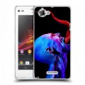 Дизайнерский пластиковый чехол для Sony Xperia L штамм