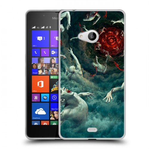 Дизайнерский пластиковый чехол для Microsoft Lumia 540 штамм