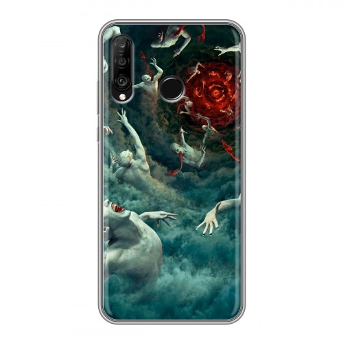 Дизайнерский силиконовый чехол для Huawei P30 Lite штамм