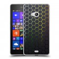 Дизайнерский пластиковый чехол для Microsoft Lumia 540 Абстракции Сетка