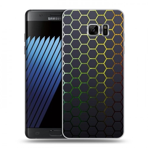 Дизайнерский пластиковый чехол для Samsung Galaxy Note 7 Абстракции Сетка