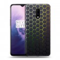 Дизайнерский пластиковый чехол для OnePlus 7 Абстракции Сетка