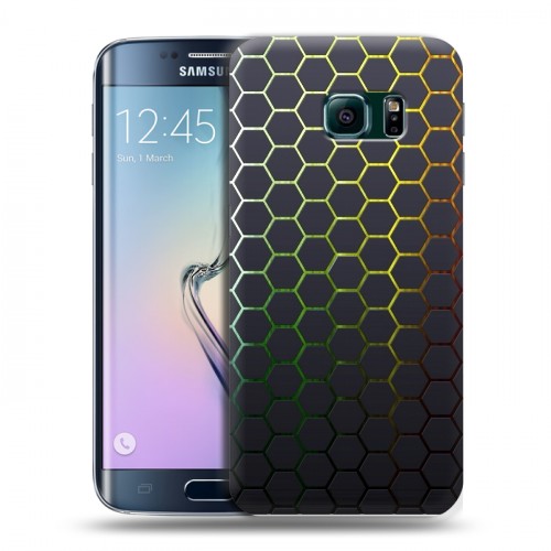 Дизайнерский пластиковый чехол для Samsung Galaxy S6 Edge Абстракции Сетка