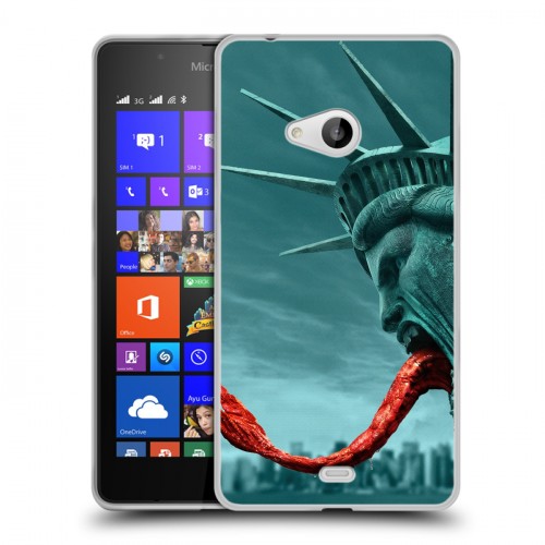 Дизайнерский пластиковый чехол для Microsoft Lumia 540 штамм