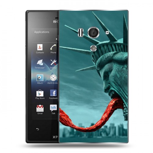 Дизайнерский пластиковый чехол для Sony Xperia acro S штамм