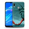 Дизайнерский пластиковый чехол для Huawei Y6 (2019) штамм