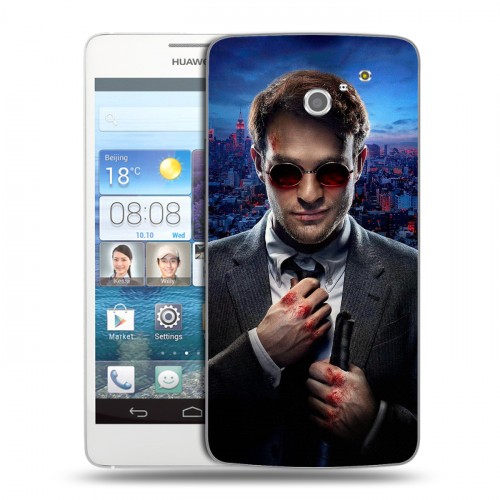 Дизайнерский пластиковый чехол для Huawei Ascend D2 Сорвиголова