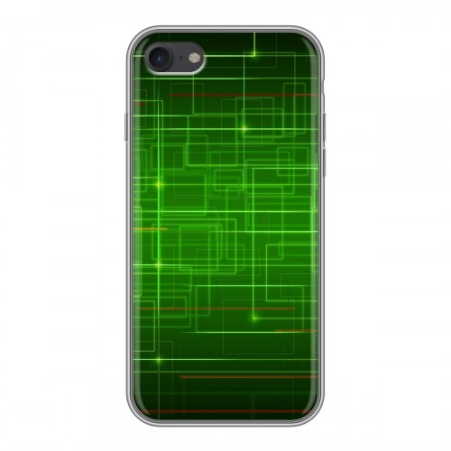 Дизайнерский силиконовый с усиленными углами чехол для Iphone 7 Абстракции Сетка